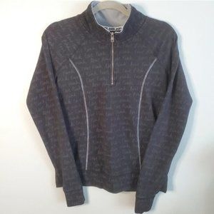 Pink Yoga Small Athletic Quarter Zip Mock Neck Sweater